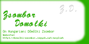 zsombor domolki business card